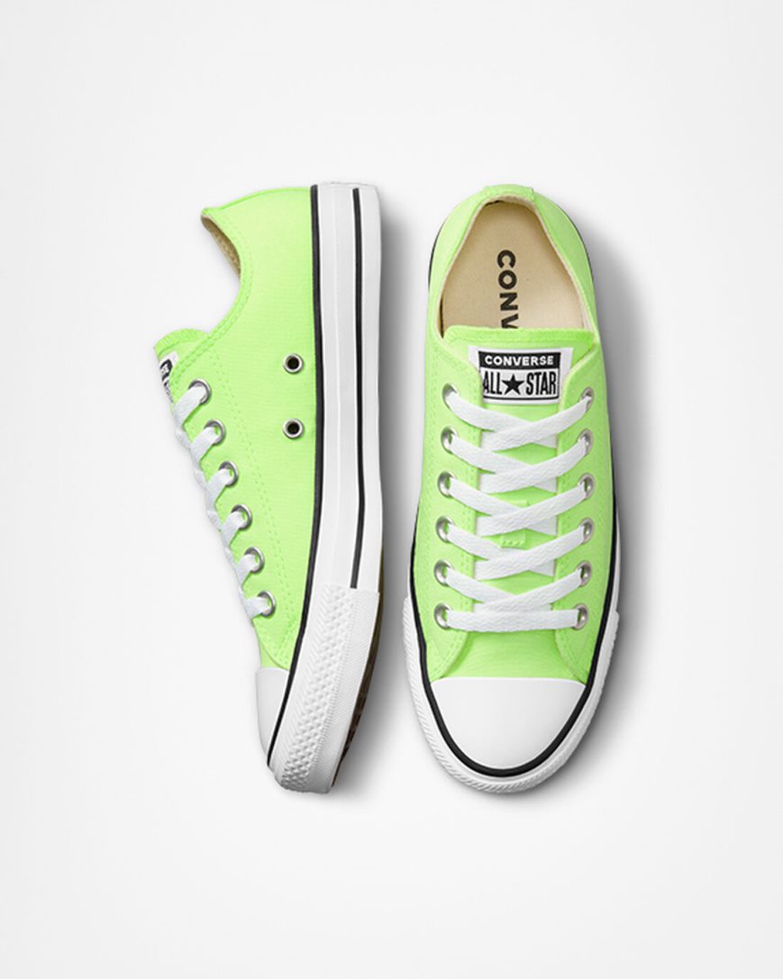 Pánské Boty Nízké Converse Chuck Taylor All Star Neon Zelene Bílé Černé | CZ BLPU52